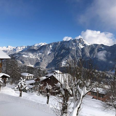 Studio au calme, vue imprenable sur la vallée Leysin Exterior foto